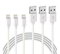 Quntis Cable iPhone 2M 3Pack, Cable Lightning USB A iPhone Carga Rápida, MFi Certificado Cable Cargador iPhone para 14 13 Pro 12 11 Mini SE 2020 XS MAX XR X 8 Plus 7 6s 6 5 5s 5c iPad, Blanco