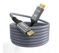 Quntis Cable USB-C a HDMI 4K de 3M, Thunderbolt 4/3, Adaptador Tipo C Compatible con iPhone 15 Pro Max, MacBook, iPad Pro/Air/Mini, Samsung Galaxy S23/S22/S21/S20, HP, Dell y Más