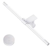 Quntis Lampara Monitor con Retroiluminación, 40cm Barra Luz de Monitor Curvo con Control Remoto y Regulación Continua, Protección Ocular Barra Luz Ordenador para el Hogar Oficina Estudio, Blanco