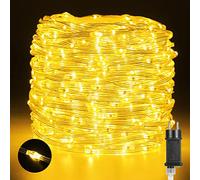 Quntis Manguera LED Exterior 50M 1000LED, IP65 Blanco Cálido, Cadena de Luces Con 8 Modos Para Bodas, Fiestas, Jardín, Patio, Decoración Navidad