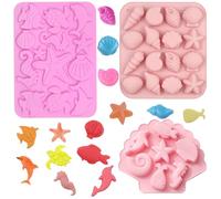 QUNXON 3 moldes de silicona para chocolate, diseño de oso de goma, forma de pez, molde de silicona, para tartas, bombones, pudín, gelatina, cubitos de hielo