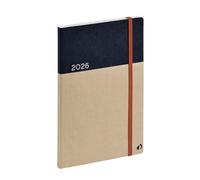 Quo Vadis 0151116Q - Agenda 13 meses MINISTRE Reciclada 2027 Multilingüe ARRAKIS Semana Vista A5+ - 16x24cm, Azul marino