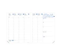 Quo Vadis 016005Q - Recambio de Agenda 13 meses PRESIDENT DIC 23 - DIC 24 Catalán Semana Vista 21x27cm Blanco