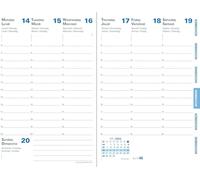 Quo Vadis - 1 Recambio para agenda semanal de negocios multilingüe - Encuadernación de tapa blanda - diciembre de 2026 a diciembre de 2027 - Formato 10 x 15 cm