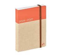 Quo Vadis 1282742Q - Agenda Escolar EUROTEXTAGENDA Reciclada 26-27 ML ARRAKIS 1 día página 12x17cm, Naranja