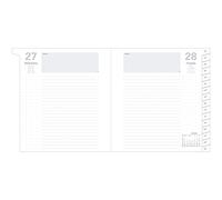 Quo Vadis 158012Q - Recambio de Agenda 16 meses PLAN DAY SEP 23 - JUL 24 Multilingüe 1 día página 16x16cm Blanco