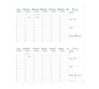 Quo Vadis 217006Q, Agenda BI-PLANNING Idioma Italiano, 2024 Formato 8,8 x 17 cm Semanal 1 Semana X Página 12 Meses Enero - Diciembre - Papel Blanco - Recambio Agenda Blisterado - Cubierta de cartón