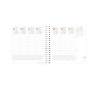 Quo Vadis 540122Q - Recambio de Agenda 13 meses TIME & LIFE MEDIUM DIC 23 - DIC 24 Multilingüe Semana Vista 16x16cm TIME & LIFE Blanco