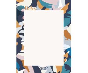 Quo Vadis - Bloc de notas - Jungle Spirit - Multicolor - 10,6 x 15,3 cm - Papel Clairefontaine blanco - Fabricación francesa