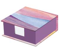 Quo Vadis - Bloque de cubo icónico - Mate - Multicolor - 11 x 11 x 4,5 cm - Papel Clairefontaine blanco