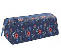 QUO VADIS - Colección: DAISY - Escolar triangular - 1 compartimento grande para bolígrafos, lápices y rotuladores - Formato 23 x 8 x 8 cm - Visual azul