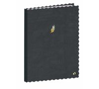 QUO VADIS - Cuaderno de notas (15 x 21 cm), diseño de rayas, color negro