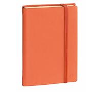 QUO VADIS - Cuaderno de notas - Seda - Naranja - Páginas a rayas, 10 x 15 cm - Papel Clairefontaine blanco - Fabricación francesa