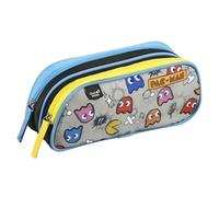 QUO VADIS - Estuche Escolar - Rectangular - Pac Man - Multicolor - 10 x 23 x 07 cm - Lona (poliéster) - 2 Compartimentos