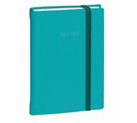 Quo Vadis Eurotextagenda - Agenda escolar 2025-2026 - Diario - Multilingüe - Seda - Azul - 12 meses de agosto a julio - 12 x 17 cm