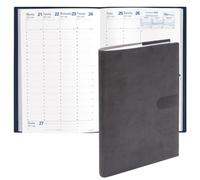 Quo Vadis Minister 2026 - Agenda semanal/mensual - 12 meses, de enero a diciembre, 6 1/4 x 9 3/8 pulgadas - Gamuza sintética lisa Texas cubierta negra carbón - Organizador de citas de gestión del