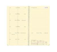Quo Vadis - Recambio Agenda - Espiral - 2025 - Italnote S - Semanier Horizontal - Francés - 12 meses y 1/2 de mediados de diciembre a diciembre - 8,8 x 17 cm - Papel Clairefontaine marfil