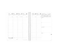 Quo Vadis - Recambio Agenda - Espiral - 2025 - Presidente S - Semanier Planning - Francés - 13 meses de diciembre - 21 x 27 cm - Papel Clairefontaine blanco - Fabricación francesa