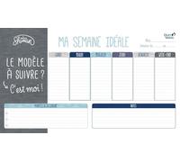 Quo Vadis - Soporte perpetuo con hojas - Francés - Shaman - Gris - Perpetuo - 25 x 43 cm - Papel Clairefontaine blanco - Fabricación francesa