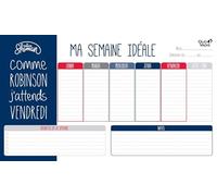 Quo Vadis - Soporte perpetuo con hojas - Francés - Shaman - Multicolor - Perpetuo - 25 x 43 cm - Papel Clairefontaine blanco - Fabricación francesa