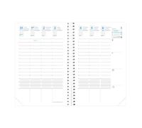 Quo Vadis Time & Life Pocket - Agenda - Espiral - 2025 - Time & Life - Semainier Planning - Francés - 13 meses de diciembre - 10 x 15 cm - Papel Clairefontaine blanco - Fabricación francesa