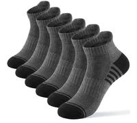 Quoboquo calcetines running hombre tobilleros calcetines deporte antideslizantes trail cortos deportivos algodón transpirable antiampollas meias homem 6 pares 43-46
