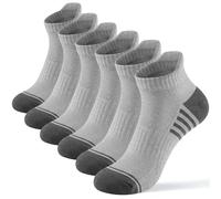 Quoboquo calcetines running hombre tobilleros calcetines deporte antideslizantes trail cortos deportivos algodón transpirable antiampollas meias homem 6 pares 43-46