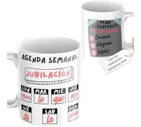 Quodelo Taza Jubilación con diseño divertido en cerámica AAA - impresión brillo duradero - idea de regalo para hombre y mujer recién jubilados - uso diario microondas y lavavajillas - feliz jubilación