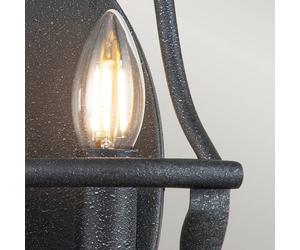 QUOIZEL Aplique Bradbury, 2 luces, gris