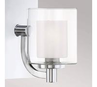 QUOIZEL Aplique de pared Kolt IP44 con doble pantalla de cristal, 1 luz