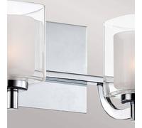 QUOIZEL Aplique de pared Kolt IP44 con doble pantalla de cristal, versión de 2