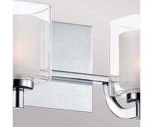 QUOIZEL Aplique de pared Kolt IP44 con doble pantalla de cristal, versión de 2
