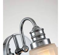 QUOIZEL Aplique de pared Swell IP44, 1 luz, cromo pulido