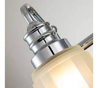 QUOIZEL Aplique de pared Swell IP44, 2 luces, cromo pulido