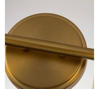 QUOIZEL Aplique de pared Swell IP44, 2 luces, latón cepillado