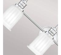 QUOIZEL Aplique de pared Swell IP44, 3 luces, cromo pulido