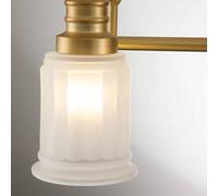 QUOIZEL Aplique de pared Swell IP44, 3 luces, latón cepillado True