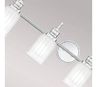 QUOIZEL Aplique de pared Swell IP44, 4 luces, cromo pulido