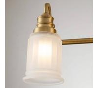 QUOIZEL Aplique de pared Swell IP44, 4 luces, latón cepillado