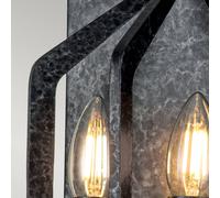 QUOIZEL Aplique Vanguard, negro envejecido, 2 luces