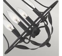QUOIZEL Lámpara colgante Bradbury, 4 luces, gris