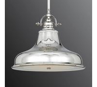 QUOIZEL Lámpara colgante Emery, 1 luz, plata Ø 34,3 cm True