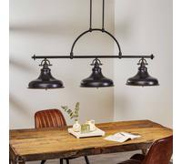 Elstead Lighting Emery lámpara colgante 3x60 W marrón QZ-EMERY3P-PN