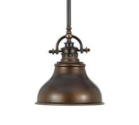 Elstead Lighting Emery lámpara colgante 1x60 W marrón QZ-EMERY-P-S-PN