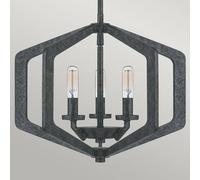 QUOIZEL Lámpara colgante Vanguard negro envejecido 3 luces True