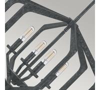 QUOIZEL Lámpara colgante Vanguard negro envejecido 4 luces True