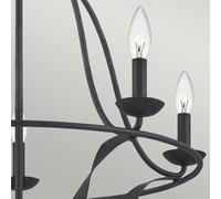 QUOIZEL Lámpara de araña Bradbury, 5 luces, gris