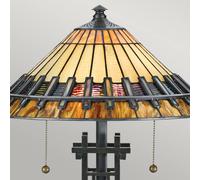 QUOIZEL Lámpara de mesa Chastain pantalla estilo Tiffany