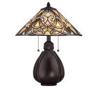QUOIZEL Lámpara de mesa India en diseño Tiffany