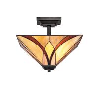 QUOIZEL Lámpara de techo Asheville Tiffany 30,5